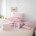 thumbnail image 6 of Manfei Western Cowgirl Cowboy Twin Bedding Sets 7-Piece for Teen, Cactus Plant Botanical Bedding Comforter Set, Pink Rustic Horse Reversible Sheet Sets, Super Cozy Room Decor, 6 of 8