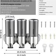 thumbnail image 2 of Dispensador de Shampoo, Dispensador de champú y acondicionador, Dispensador de jabón montado en la Pared, Dispensador de champú para Ducha, Dispensador de champú ABS, Líquido para hoteles,1500ml, Gris, 2 of 9