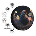 thumbnail image 3 of Bingfone White Purple Flower Chicken Spare Tire Cover Weatherproof Universal Wheel Protectors for RV Camper Travel Trailer SUV Truck-15 inch, 3 of 8