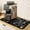 Black, variant on Coffee Bar Mat,Absorbent Hide Stain Dish drying Mat for Kitchen Counter ,Rubber Backing Non-slip Mat for Protection Kitchen Countertop,Coffee Bar Decor Fit Under Coffee Maker Easy clean (16"x 24")