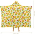 thumbnail image 2 of Pineapple Hooded Blanket Wearable Cloak Hoodies Throw Cape Wrap Poncho for Bed Sofa and Lounge Chair, 2 of 6