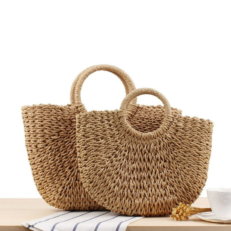 CoCopeaunt Summer Mini Straw Bag for Women New Weaving Scarf Womens  Shoulder Bags Beach Tote Trend Triangle Solid Female Handbags 