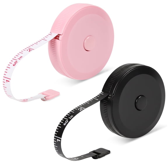 Garnen 2x Retractable Measuring Tape, Body Measuring Tape Mini Tape Measure, Soft Flexible Measuring Tape for Fitness Cloth Sewing Fabric Tape Measure