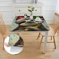 thumbnail image 2 of nygtbtfer Vinyl Table Cover Elastic Edged Christams Sloth Animal Tablecloths for Table Oil-Proof Wipeable PVC Table Cloth white, 2 of 7