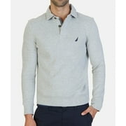 Nautica NEW Gray Mens Size Small S Henley Fleece Long-Sleeve Sweater