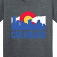 thumbnail image 4 of Inktastic Colorado Flag and Skyline Youth T-Shirt, 4 of 5