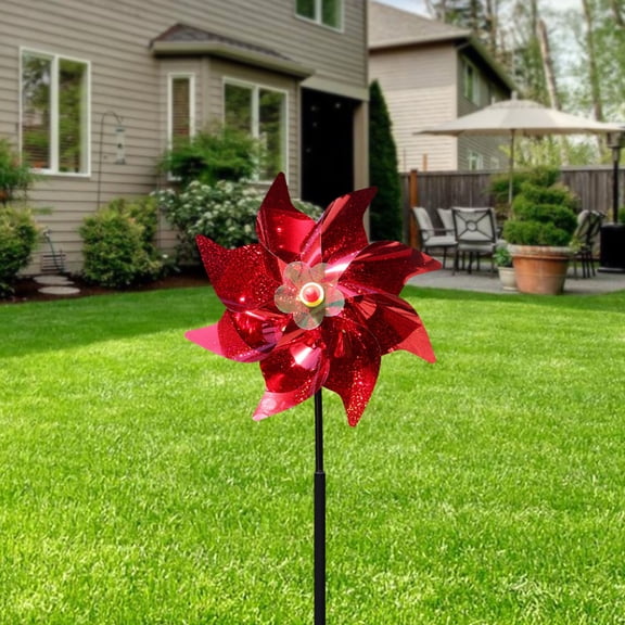 HOARBOEG Multicolor Large Drive Windmill, Plastic Spinning Pinwheel for Garden Orchard Farm, Outdoor Yard Decoration Toy Windmill for Parties