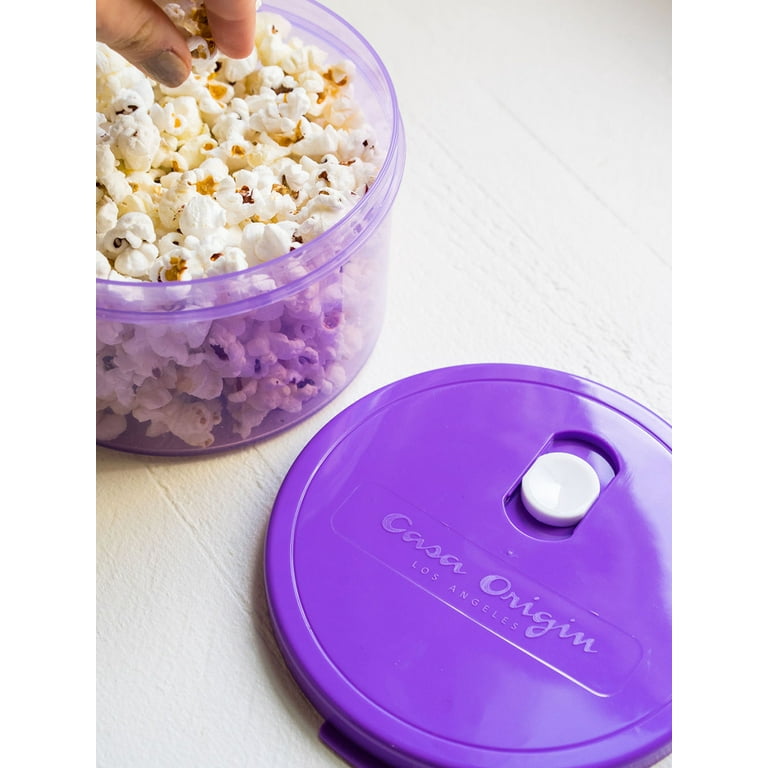 Casa Origin Meal Prep Food Containers with Lid, 2 Pieces - Round (Purple)