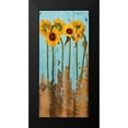 thumbnail image 2 of Lafrate, Sandra 9x14 Black Modern Framed Museum Art Print Titled - Sunflowers on Wood II, 2 of 5