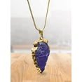 thumbnail image 2 of Amethyst Arrowhead Necklace for Men Women (Gold Edged), 2 of 5