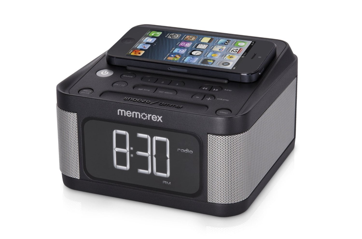 Memorex Alarm Clock Jumbo 1.2 LCD Display Full_Range speakers with FM