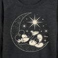 thumbnail image 3 of Disney - Mickey On Celestial Moon - Women's Lightweight French Terry Long Sleeve Shirt, 3 of 5