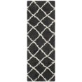 thumbnail image 1 of Safavieh Belize Shag 2'3" X 7' Power Loomed Rug in Charcoal and Ivory, 1 of 3