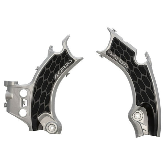 Acerbis X-Grip Frame Guards Silver/Black For Honda CRF450RX 2021-2024