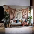thumbnail image 2 of Boho Style Arch Backdrop Spring Plants Bohemian Drapes Curtains Living Room Home rations Photoz Studio Background, 2 of 8