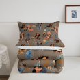 thumbnail image 5 of Homewish Funny Dachshund Dog Full Size Comforter Sets,Pretty Flowers Bedding Comforter Set,Brown,Reversible,3pcs,1 Comforter and 2 Pillowcases, 5 of 7
