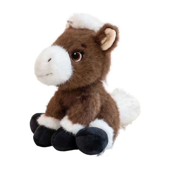 Cute Plush Horse Toy, Small Foal Stuffed Animal, Stress Relief Plushie, Desk Decor Ornament, Kawaii Animal Figure, Soft Cuddly Toy for Kids Adults, Decorative Collectible