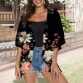 thumbnail image 5 of Women's Casual B Fashion Print Lightweight And Comfortable Beach Vacation Chiffon Cardigan Sun Cardigan plus Womens Cardigan Cardigans Women Light Weight Sweaters Duster Sweaters for Women Summer, 5 of 6