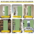 thumbnail image 5 of 100% Blackout Magnetic Door Curtain Accordion Doors Interior Folding Closet Door Curtain Invisible Applicable Bedroom Room Living Room Doorway （Green 42" W x 78" L 1 Panel, 5 of 16