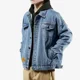 thumbnail image 4 of Abrigo de jeans para hombre con bordado Chaquetas de mezclilla para hombre Azul Hombros anchos Alta calidad Talla L Estilo coreano Diseñador Corea Y2k G, 4 of 5