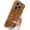 Brown, variant on Plating Heart Laser Aurora Matte Case for iPhone 17/16/15/14 Pro Max, Shockproof Non-Slip Slim Grip Cover with Rose Gold Heart Design