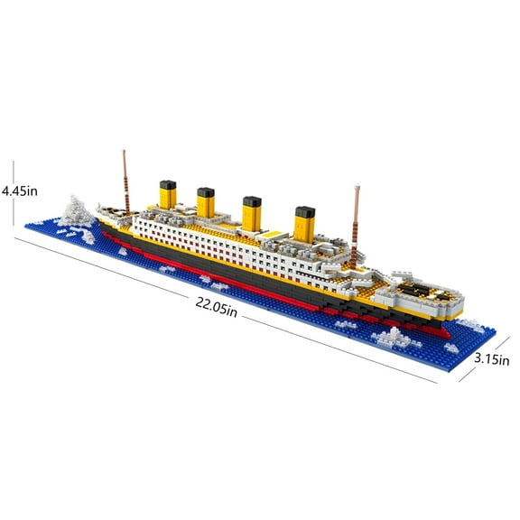 ASSTYSXH Mini Blocks Titanic Ship Building Blocks Set, 1860 Piece 3D Puzzle Toys for Adults