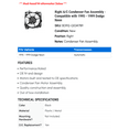 thumbnail image 2 of Right A/C Condenser Fan Assembly - Compatible with 1995 - 1999 Dodge Neon 1996 1997 1998, 2 of 2