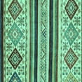 thumbnail image 1 of Ahgly Company Indoor Square Abstract Turquoise Blue Modern Area Rugs, 8' Square, 1 of 4
