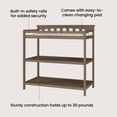 thumbnail image 5 of Child Craft Flat Top Changing Table with Pad & Strap, 2 Storage Shelves, Anti-Tip Kit, Dusty Heather, 5 of 7