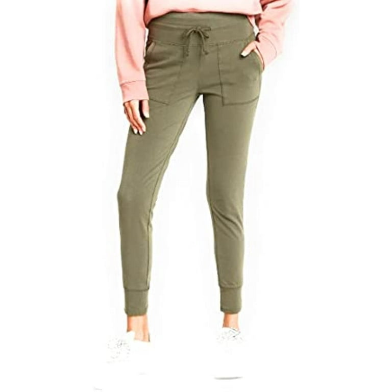 Wild Fable Women's High-Waisted Pocket Leggings (Large, Olive)