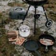 thumbnail image 3 of 1 juego de fogata y parrilla para barbacoa, cubo para fogata, parrilla pequeña para exteriores, parrilla de hierro, olla para fogata, fogata para acampar, 3 of 7