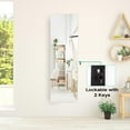 thumbnail image 2 of Giantex LED Strip Jewelry Armoire, Wall/Door Mounted Jewelry Organizer w/Full Length Mirror & Large Storage Space, Black, 2 of 8