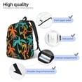 thumbnail image 4 of Bixox Palm Trees Printing Canvas Backpack Lightweight Casual Travel Backpack School Backpack Fits 15.6 Inch Notebook, 4 of 5