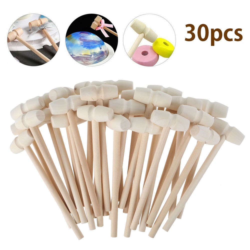 Details about   1-30pcs Mini Wooden Hammer Kids Toys Crab Lobster Wood Mallet Home Hammer Tool 