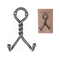 thumbnail image 2 of Maison Concepts Double Twist Iron Wall Hook (Antique Nickel) - Set of 4 (3L X 2W X 5H), 2 of 2