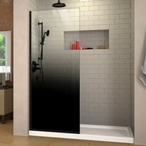 DreamLine Linea Ombre 34 in. W x 72 in. H Single Panel Frameless Shower Screen in Satin Black