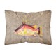 thumbnail image 1 of "Caroline's Treasures 8753PW1216 Hog Snapper on Faux Arpillera Almohada decorativa de tela de lona, ​​grande, multicolor" Caroline's Treasures 8753PW1216, 1 of 1