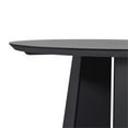 thumbnail image 3 of Pemberley Row Solid Pine Wood Black Dining Table Round Space-Saving 48" Unassembled, 3 of 13