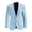 Blue Polka Dot Pattern, variant on Uourmeti Polka Dot Polyester Blazers with Slim Fit, Lightweight Classic Fit Breathable Jacket Suits for Business