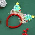 thumbnail image 1 of pstuiky Diademas de tela con forma de árbol de Navidad, hebillas, accesorios para la cabeza, decoraciones para fiestas de adultos y niños, 1 of 2