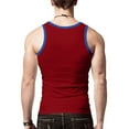 thumbnail image 6 of Afdoent Mens Tank Tops Men's Wear Slim Casual Sports Summer Matching Color Undershirt Vest Breathable, 6 of 8