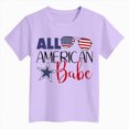thumbnail image 4 of NOLDARES Kids Cotton Crewneck T-Shirts Short Sleeve Basic Tops for Toddlers Boys(Purple,5-6 Years), 4 of 4