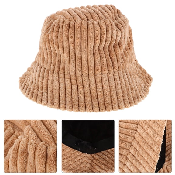 Supvox 1Pcs Women Hats For Fall Khaki Corduroy Fashionable Street Walking