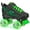 Black/Green, variant on Roller Derby Sparkles & Blazer Kid's Light Up Roller Skates
