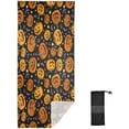 thumbnail image 2 of Dreamtimes Beach Towels Halloween Pumkin Camping Towels Sand Free Beach Towel, 30"x60" Large Beach Towels Quick Dry Bath Travel Towels Pool Yoga Beach Mat for Men Women, 2 of 7