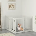thumbnail image 4 of Gymax 30'' Configurable Folding Free Standing 4 Panel Wood Pet Dog Safety Fence w/ Gate, 4 of 10