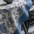 thumbnail image 4 of SIELUNO Chinese Blue And White Porcelain Floral Tablecloth Round Tablecloths For Dining Kitchen, 4 of 5