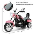 thumbnail image 2 of Pemberly Row 6V Kids Ride On Chopper Motorcycle 3 Wheel Trike Pink, 2 of 8