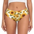 thumbnail image 1 of Balery Yellow Polka Dot Sunflower Ropa Interior de Algodón para Mujer con Dibujo – Braguitas Cómodas y Elásticas, Estilo Clásico-Large, 1 of 6
