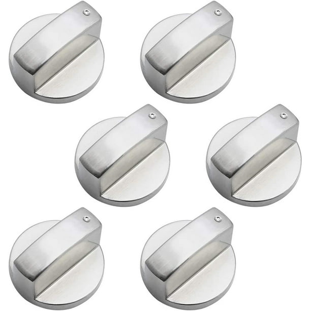 Perillas de Control universales de Metal, 6 piezas, perilla de estufa de Gas, perillas de Control universales de 6mm, perilla de estufa para estufa de Gas, cocina, horno Fokelyi WLJ-2994